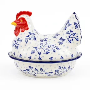 Pojemnik kura D43 h-20,5 cm <br> 3206X Błękitny Ogród